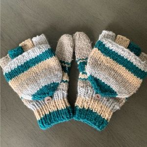 100% Wool Finger Flap Mittens